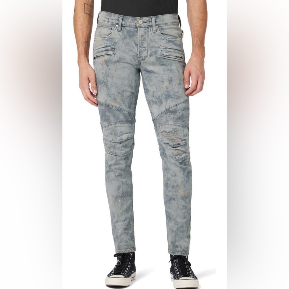 Men’s Hudson blinder biker v2 ripped Moto skinny jeans NWT